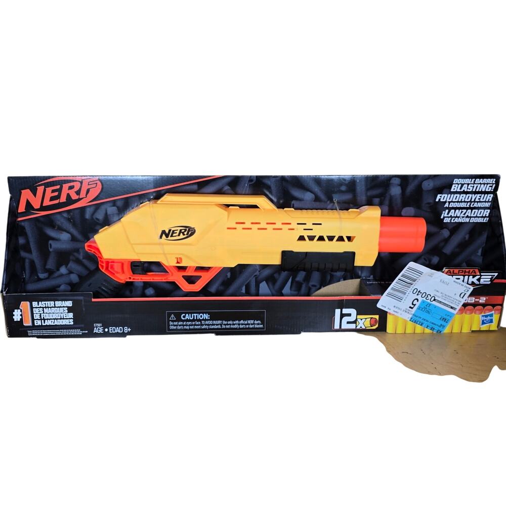 Nerf Alpha Strike Tiger DB-2 Elite Double Barrel Blasting 12x Darts included